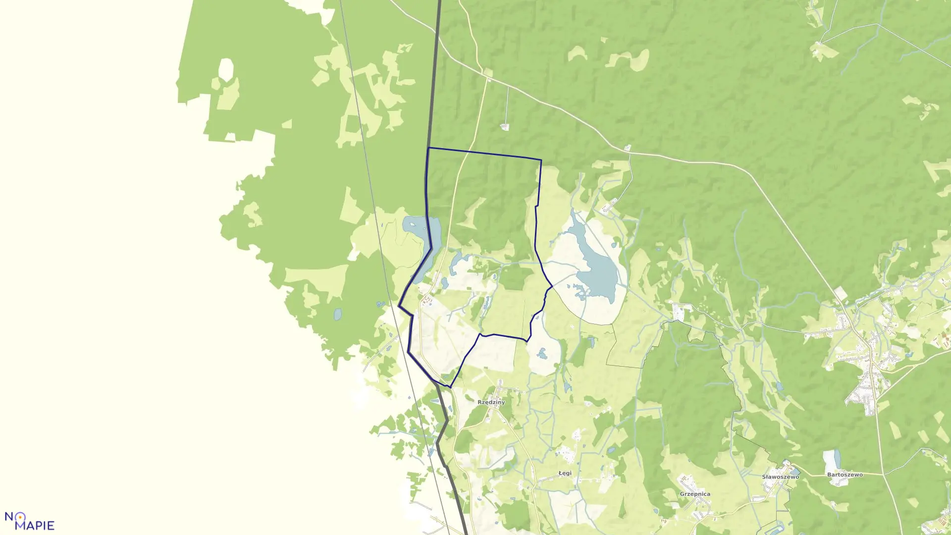 Mapa obrębu Stolec w gminie Dobra